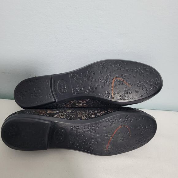 SAS Scenic Ballet Flat In Black With Brown Lace Leather Size 9.5 121725-2823 - Picture 5 of 7